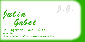 julia gabel business card